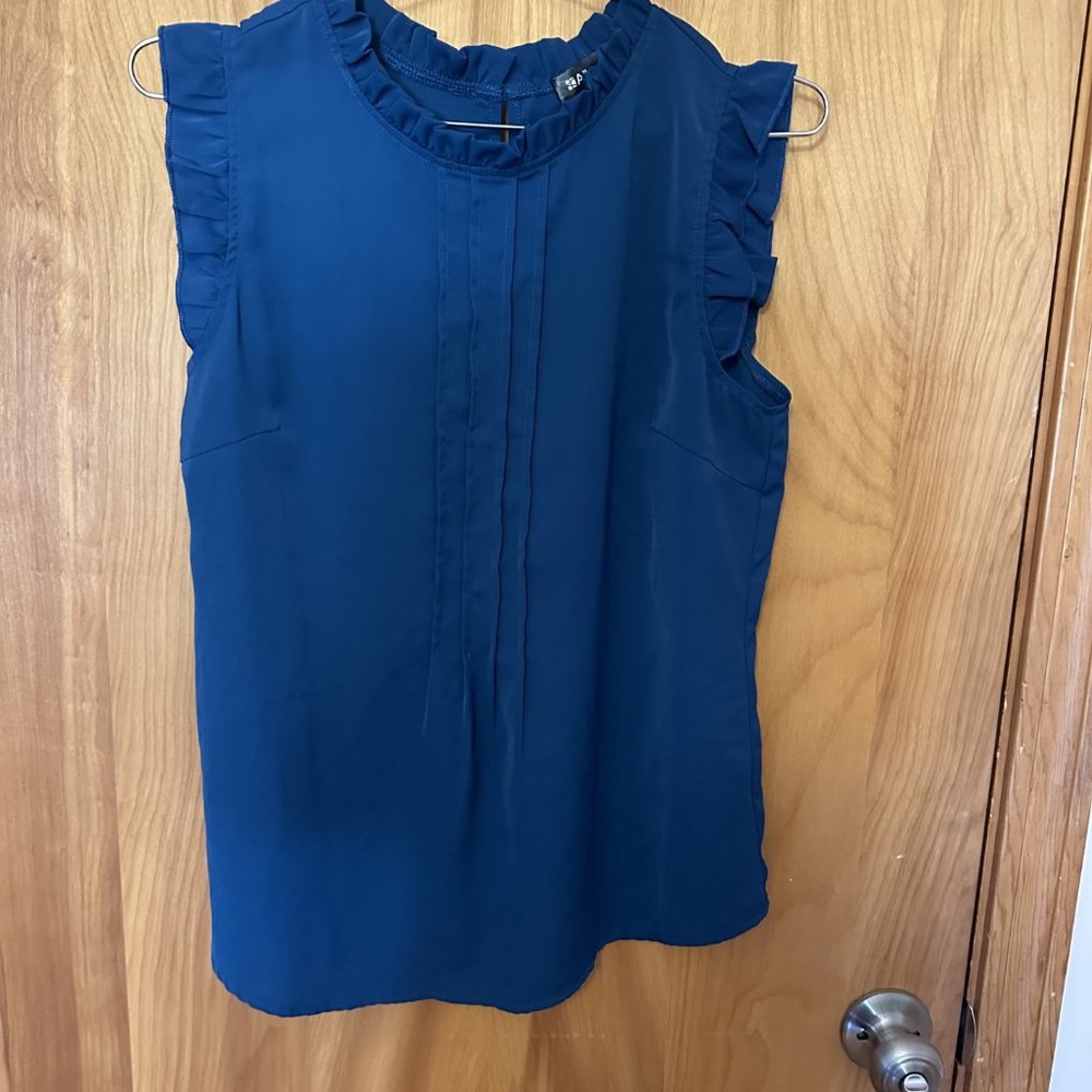 Allegra K Women's Ruffled Business Office 1950s Vintage Sleeveless Blouses